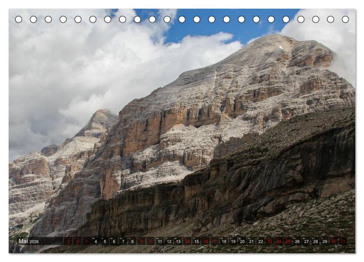 Produktbild: Dolomiten 2026 - Die wei&szlig;en Berge (Tischkalender 2026 DIN A5 quer), CALVENDO Monatskalender