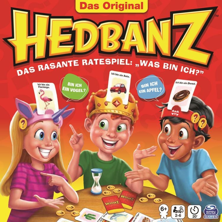 Produktbild: Spin Master Games Hedbanz - das rasante Ratespiel für die ganze Familie - Neuauflage mit tollem Spielmaterial