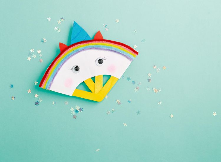 Produktbild: Einhorn-Bastelbox. Mit Anleitungen, Bastelmaterial und Mitmachbuch