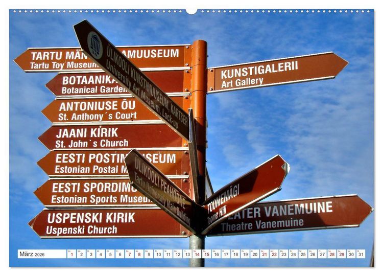 Produktbild: Treffpunkt Tartu - Estlands Universit&auml;tsstadt (Wandkalender 2026 DIN A2 quer), CALVENDO Monatskalender