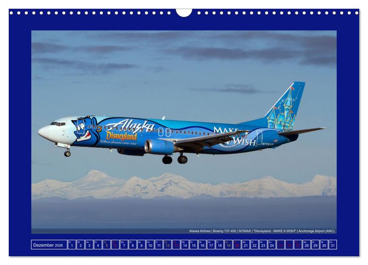 Produktbild: Bunte Airliner (Wandkalender 2026 DIN A3 quer), CALVENDO Monatskalender