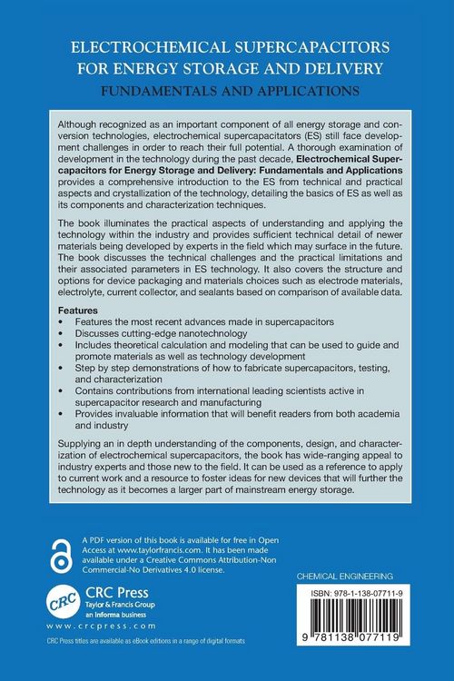 Produktbild: Electrochemical Supercapacitors for Energy Storage and Delivery