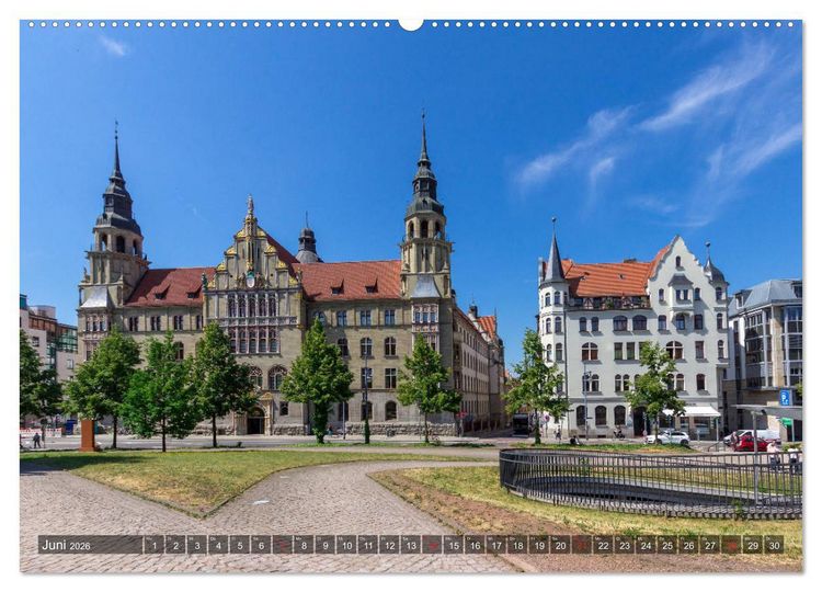 Produktbild: Unterwegs in Halle (Wandkalender 2026 DIN A2 quer), CALVENDO Monatskalender