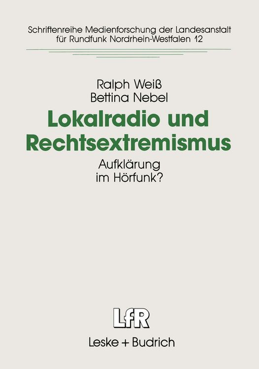 Produktbild: Lokalradio und Rechtsextremismus