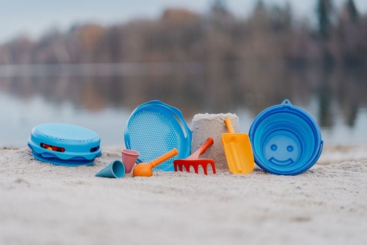 Schildkröt Funsport - 7in1 Sand Toys Falteimer Set - Blau