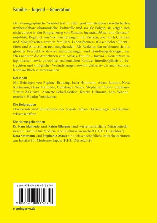 Produktbild: Familie &ndash; Jugend &ndash; Generation