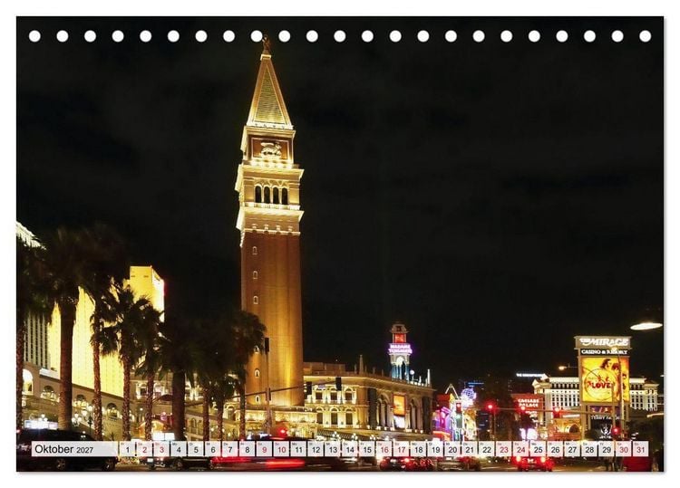 Produktbild: Las Vegas, Stadt der wahr gewordenen Tr&auml;ume (Tischkalender 2027 DIN A5 quer), CALVENDO Monatskalender