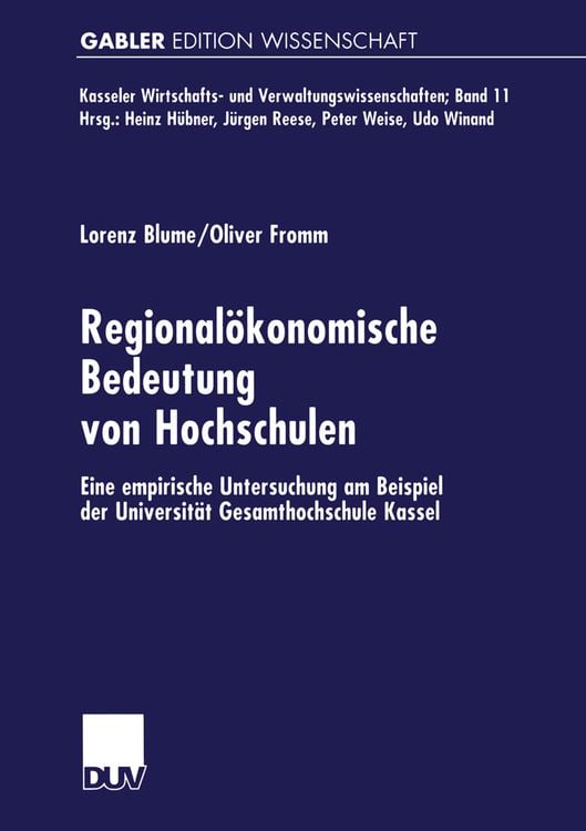 Produktbild: Regional&ouml;konomische Bedeutung von Hochschulen