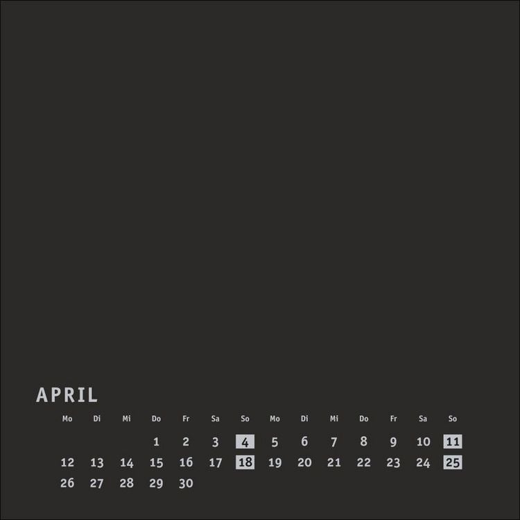 Produktbild: Premium-Bastelkalender schwarz klein 2027