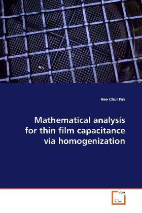 Produktbild: Pak, H: Mathematical analysis for thin film capacitance via
