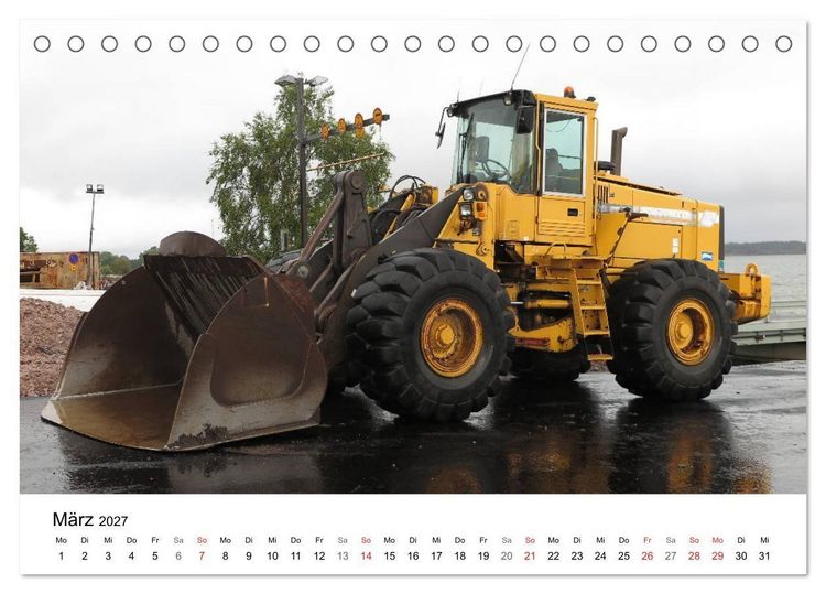 Produktbild: Baumaschinen mit Patina (Tischkalender 2027 DIN A5 quer), CALVENDO Monatskalender