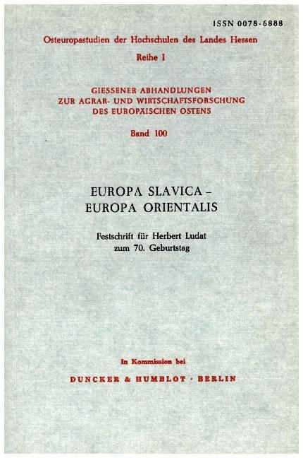 Produktbild: Europa slavica - Europa orientalis