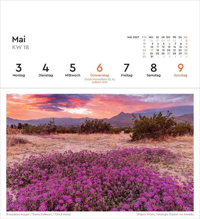 Produktbild: Farben der Erde - KUNTH Postkartenkalender 2027