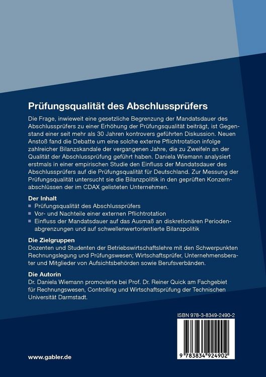 Produktbild: Pr&uuml;fungsqualit&auml;t des Abschlusspr&uuml;fers
