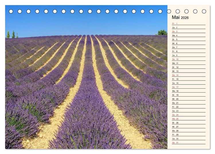 Produktbild: Verzaubernde Provence (Tischkalender 2026 DIN A5 quer), CALVENDO Monatskalender