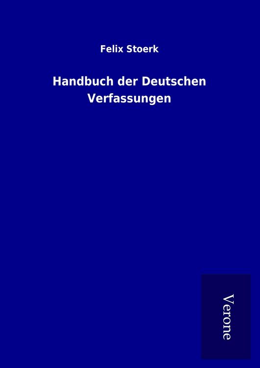Produktbild: Handbuch der Deutschen Verfassungen