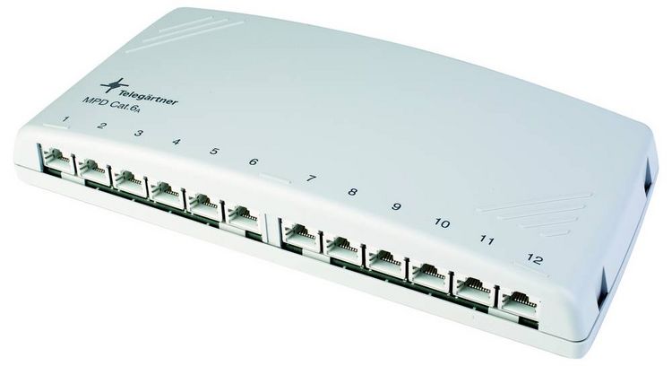 Produktbild: Teleg&auml;rtner 100006999 Verteiler CAT 6a Grau