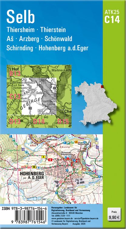 Produktbild: ATK25-C14 Selb (Amtliche Topographische Karte 1:25000)