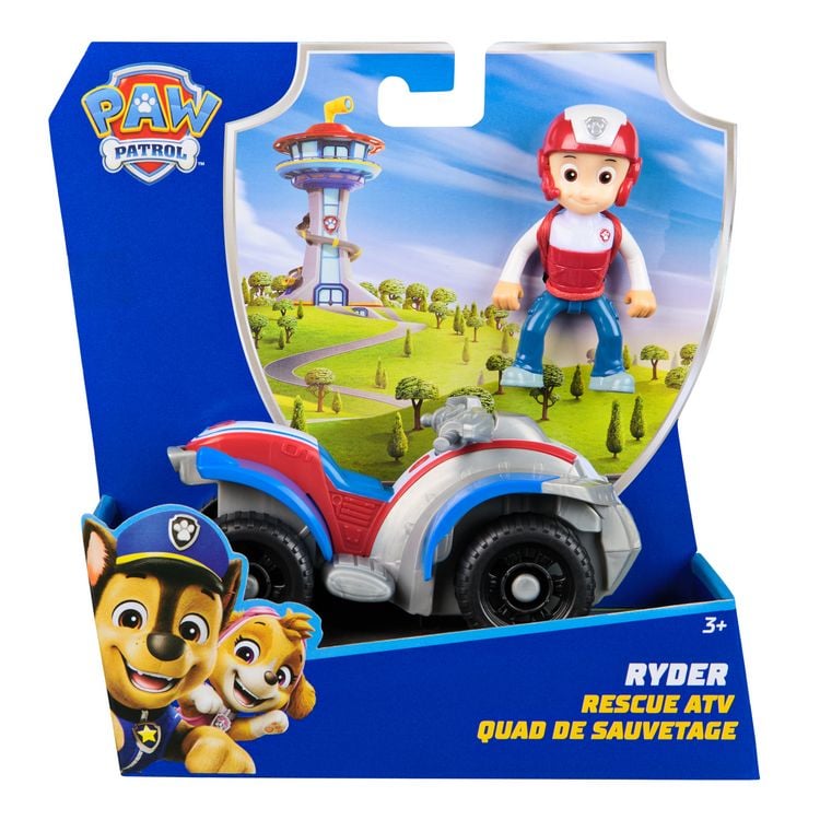 Produktbild: PAW Patrol - Ryder-Figur mit Quad-Rettungsfahrzeug, stabiles Basis-Fahrzeug (2025), authentisches Spielzeug zur Serie f&uuml;r Kinder ab 3 Jahren