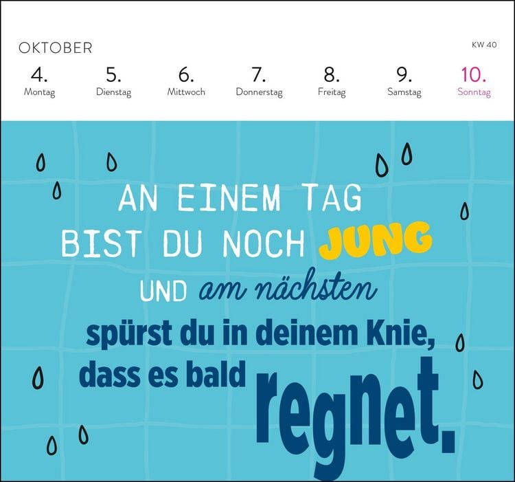 Produktbild: Postkartenkalender 2027: Falls mich jemand sucht: Ich bin im Eimer