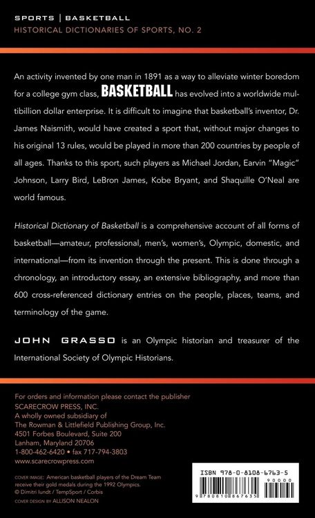 Produktbild: Historical Dictionary of Basketball