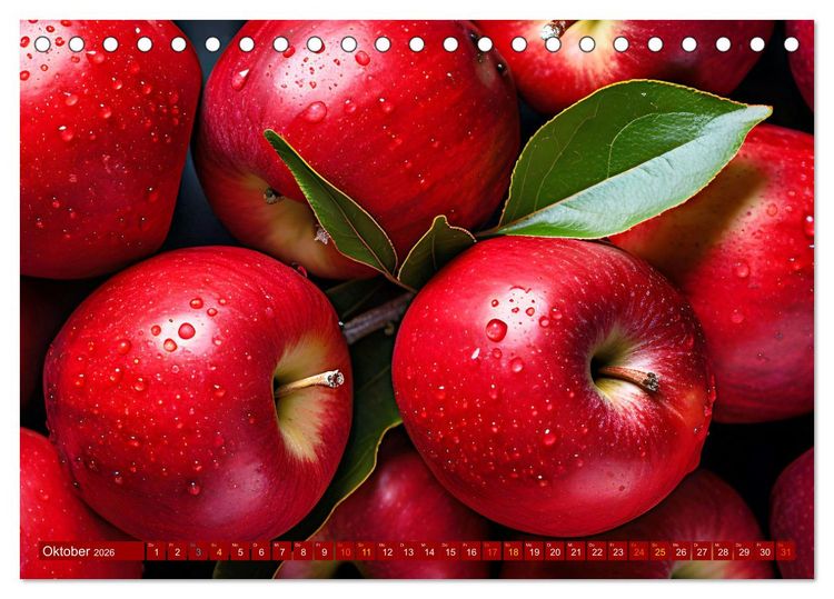 Produktbild: ROT - Gem&uuml;se und Obst - Voller Power (Tischkalender 2026 DIN A5 quer), CALVENDO Monatskalender