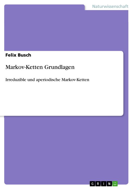 Produktbild: Markov-Ketten Grundlagen