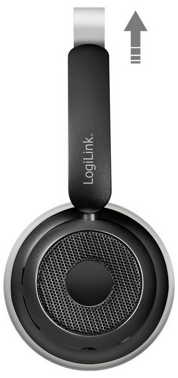 Produktbild: LogiLink BT0072 Over Ear Kopfh&ouml;rer Bluetooth&reg; Schwarz