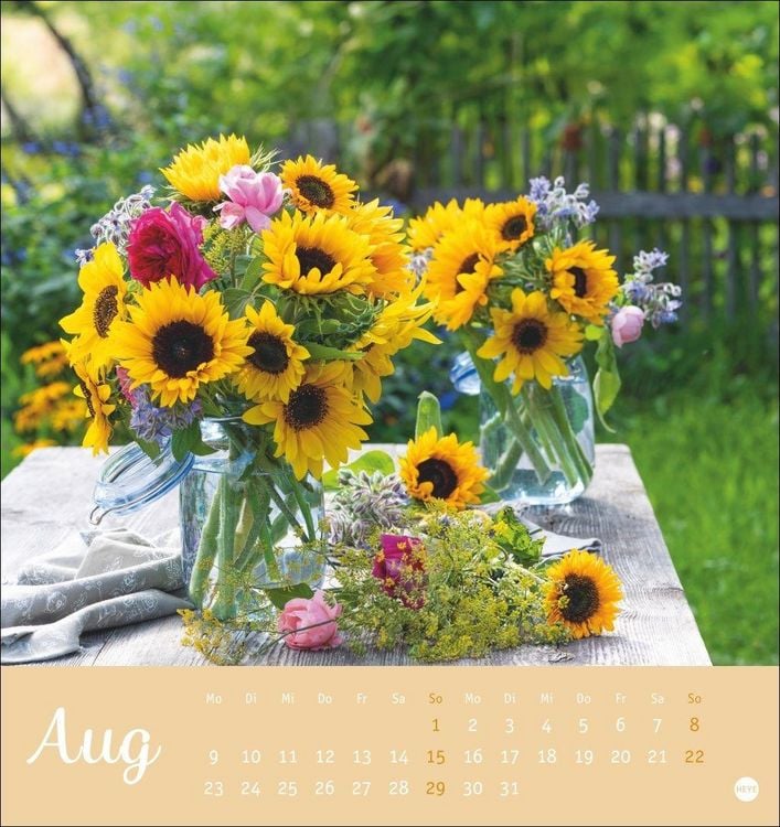 Produktbild: Herzliche Blumengr&uuml;&szlig;e Postkartenkalender 2027