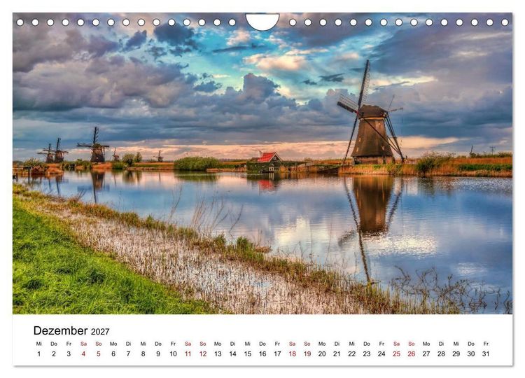 Produktbild: M&auml;rchenhafte Windm&uuml;hlen (Wandkalender 2027 DIN A4 quer), CALVENDO Monatskalender