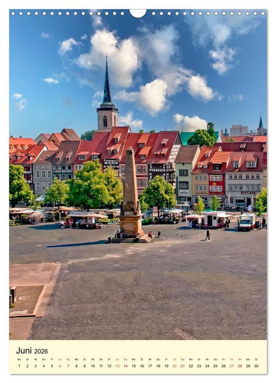Produktbild: Geliebtes Erfurt (Wandkalender 2026 DIN A3 hoch), CALVENDO Monatskalender