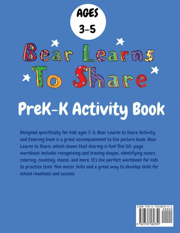 Produktbild: Bear Learns to Share PreK-K Activity Book