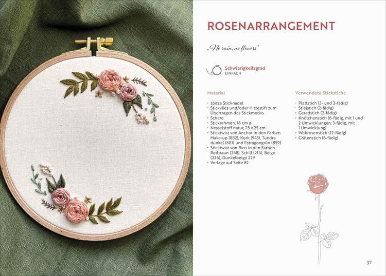 Produktbild: Florale Stickerei