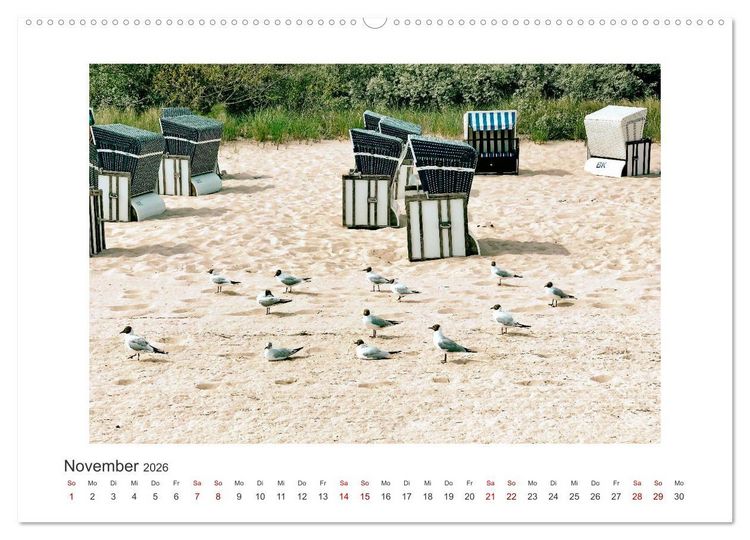 Produktbild: Usedom - ein Traumreiseziel (hochwertiger Premium Wandkalender 2026 DIN A2 quer), Kunstdruck in Hochglanz