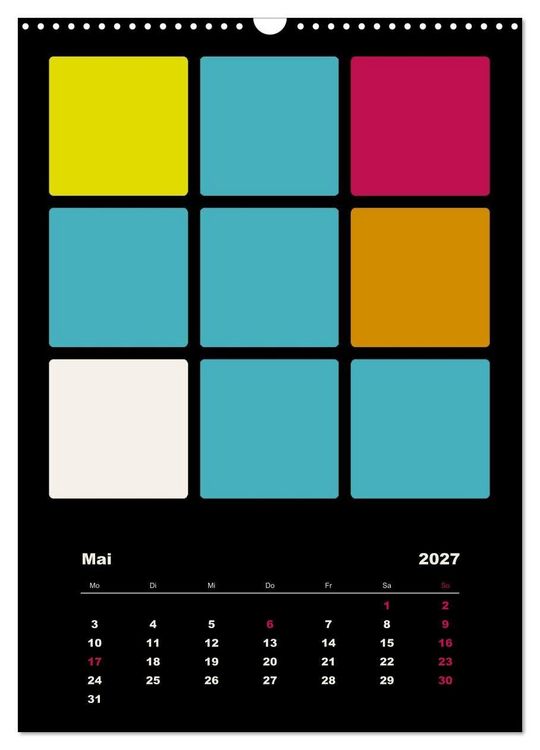 Produktbild: Fotokalender FARBFL&Auml;CHEN (Wandkalender 2027 DIN A3 hoch), CALVENDO Monatskalender