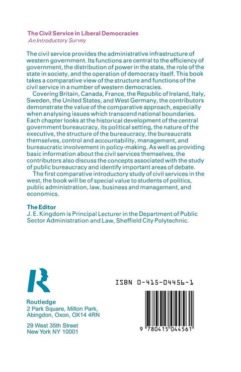 Produktbild: The Civil Service in Liberal Democracies