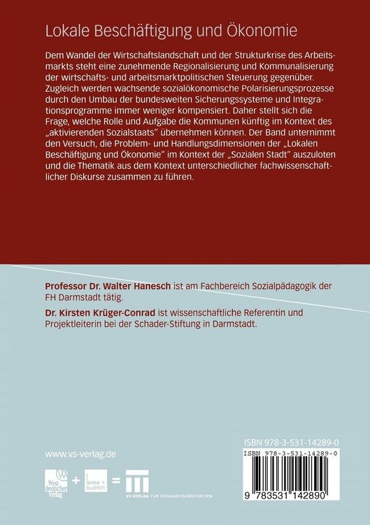 Produktbild: Lokale Besch&auml;ftigung und &Ouml;konomie