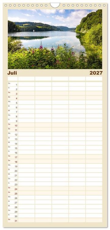 Produktbild: Familienplaner 2027 - Sauerland - Land der tausend Berge mit 5 Spalten (Wandkalender, 21 x 45 cm) CALVENDO