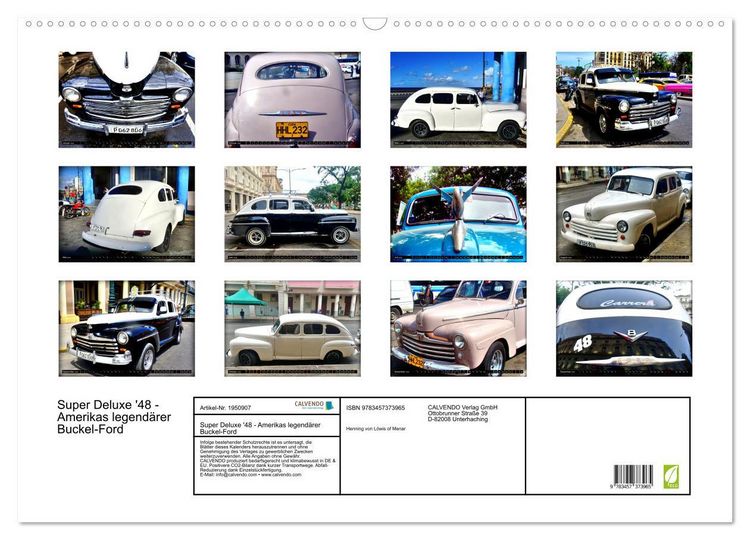 Produktbild: Super Deluxe '48 - Amerikas legend&auml;rer Buckel-Ford (Wandkalender 2026 DIN A2 quer), CALVENDO Monatskalender