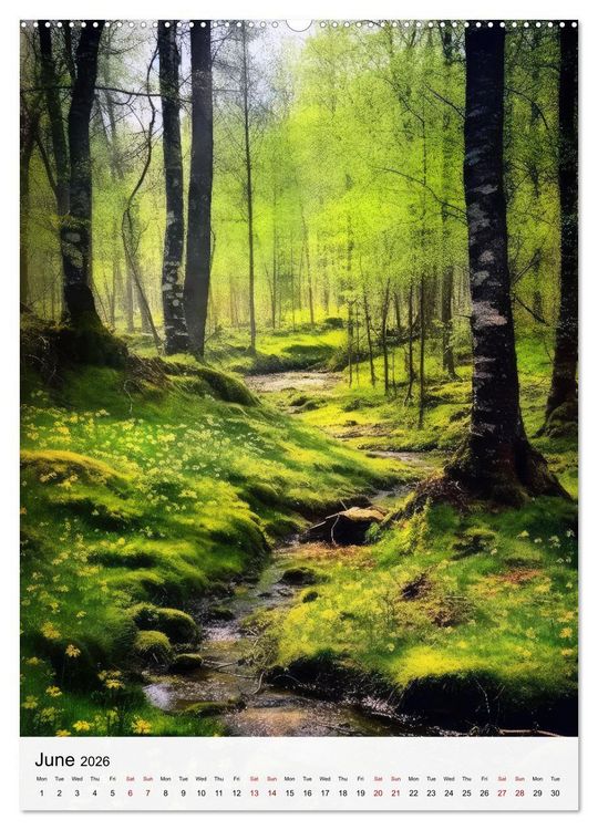Produktbild: Dreamscapes of the Forest (High Quality Premium Wall Calendar 2026 DIN A2 portrait),CALVENDO 12 Month Wall Calendar