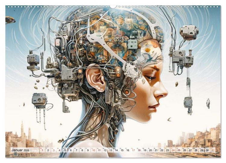 KI - Wie sich die knstliche Intelligenz selbst sieht (hochwertiger Premium  Wandkalender 2026 DIN A2 quer), Kunstdruck in Hochglanz" kaufen