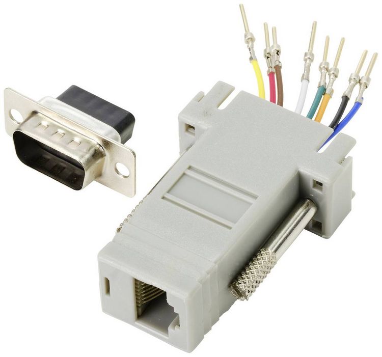 Produktbild: TRU COMPONENTS D-SUB Adapter D-SUB-Stecker 9pol. - RJ45-Buchse 1St.