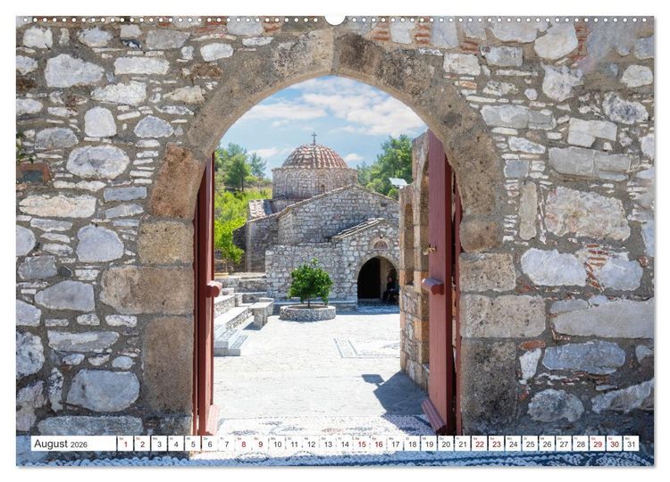 Produktbild: Rhodos und Symi, Perlen in der &Auml;gis (Wandkalender 2026 DIN A2 quer), CALVENDO Monatskalender