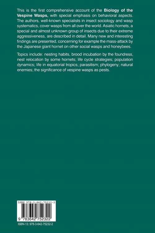 Produktbild: Biology of the Vespine Wasps