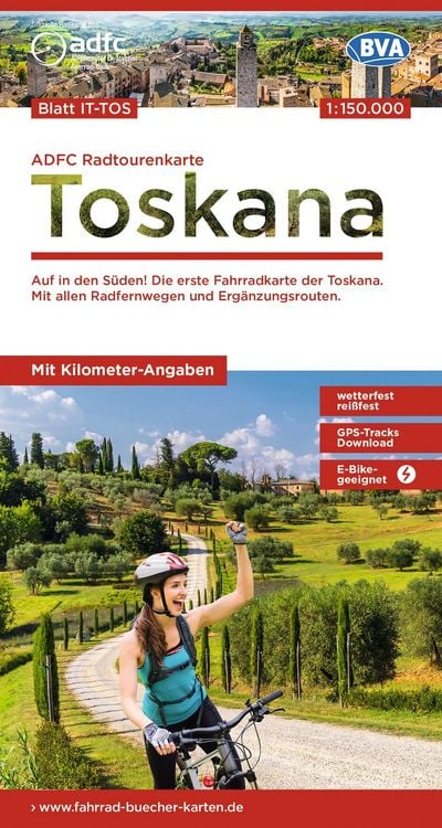 Produktbild: BVA ADFC Radtourenkarte Toskana 1:150.000