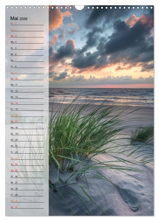 Produktbild: Maritim, Deutschlands K&uuml;sten (Wandkalender 2026 DIN A3 hoch), CALVENDO Monatskalender