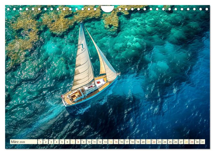 Produktbild: Segeln - sch&ouml;ne Momente (Wandkalender 2026 DIN A4 quer), CALVENDO Monatskalender