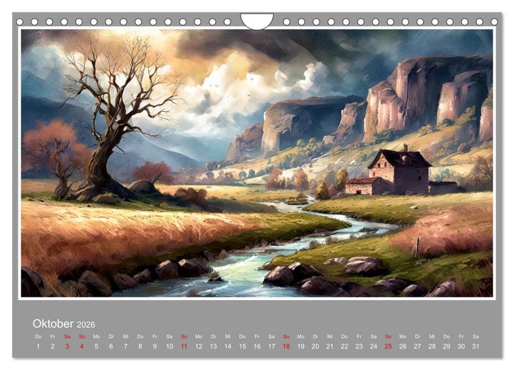 Produktbild: Landschaften im Jahreskreis (Wandkalender 2026 DIN A4 quer), CALVENDO Monatskalender