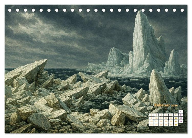 Produktbild: Im Licht der Sehnsucht - Romantische Landschaften (Tischkalender 2026 DIN A5 quer), CALVENDO Monatskalender