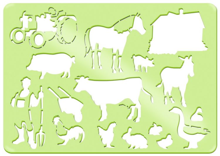 Produktbild: Mal-Schablonen-Set 1 ("Tiere")
